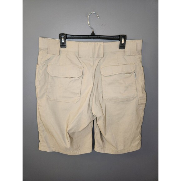 Duluth Flex Dry‎ On The Fly Shorts Men's 36 Beige Standard Fit 11" Cargo Stretch - Picture 2 of 6